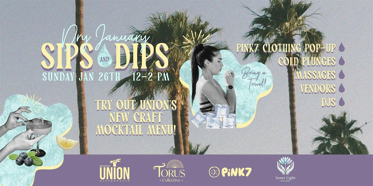 Union Kitchen & Tap X Pink7 Present: Dry January Sips & Dips