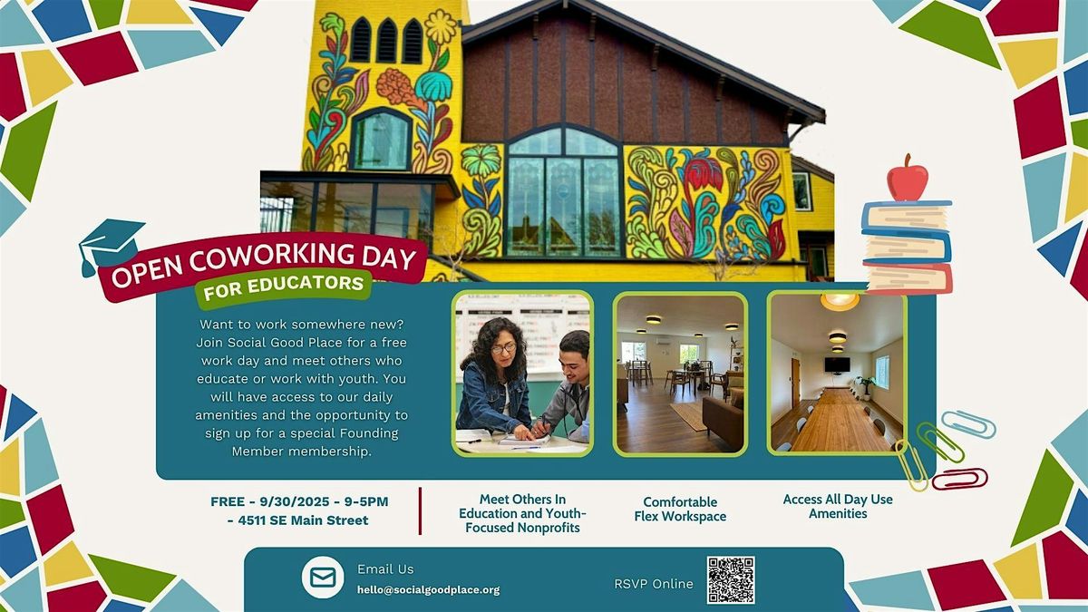 Open Coworking Day for Educators and Youth-Centered Nonprofit Workers