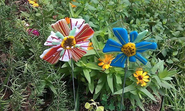 Fused Glass Garden Stakes