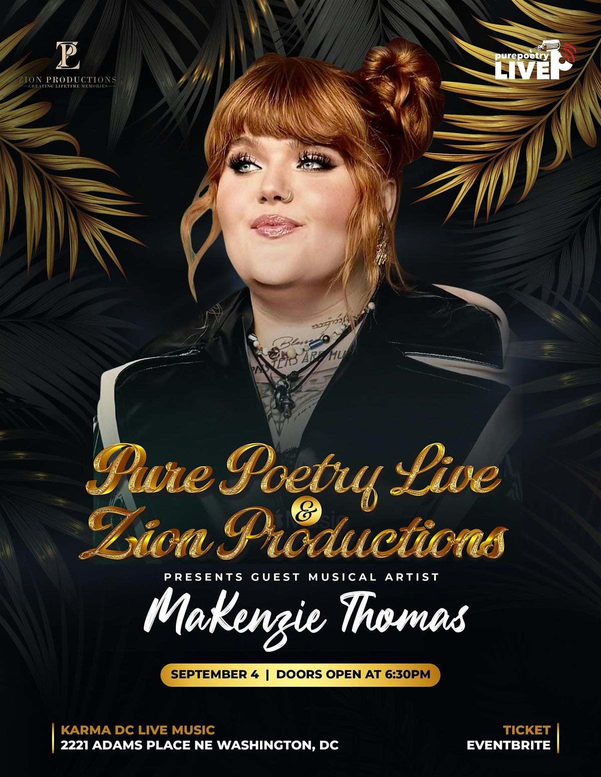 Pure Poetry Live & Zion Productions ft. MaKenzie Thomas
