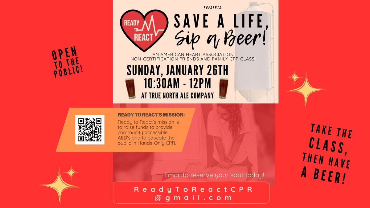 Save a Life, Sip a Beer CPR Class at TNAC!