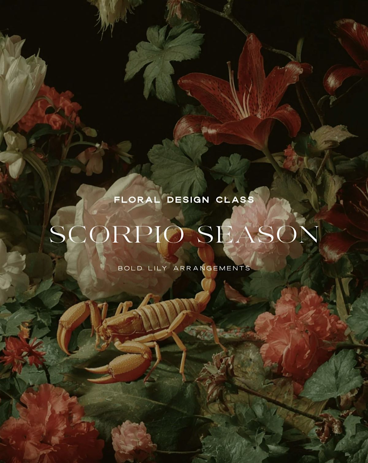 Scorpio Season Floral Design Class with Plum Sage Flowers