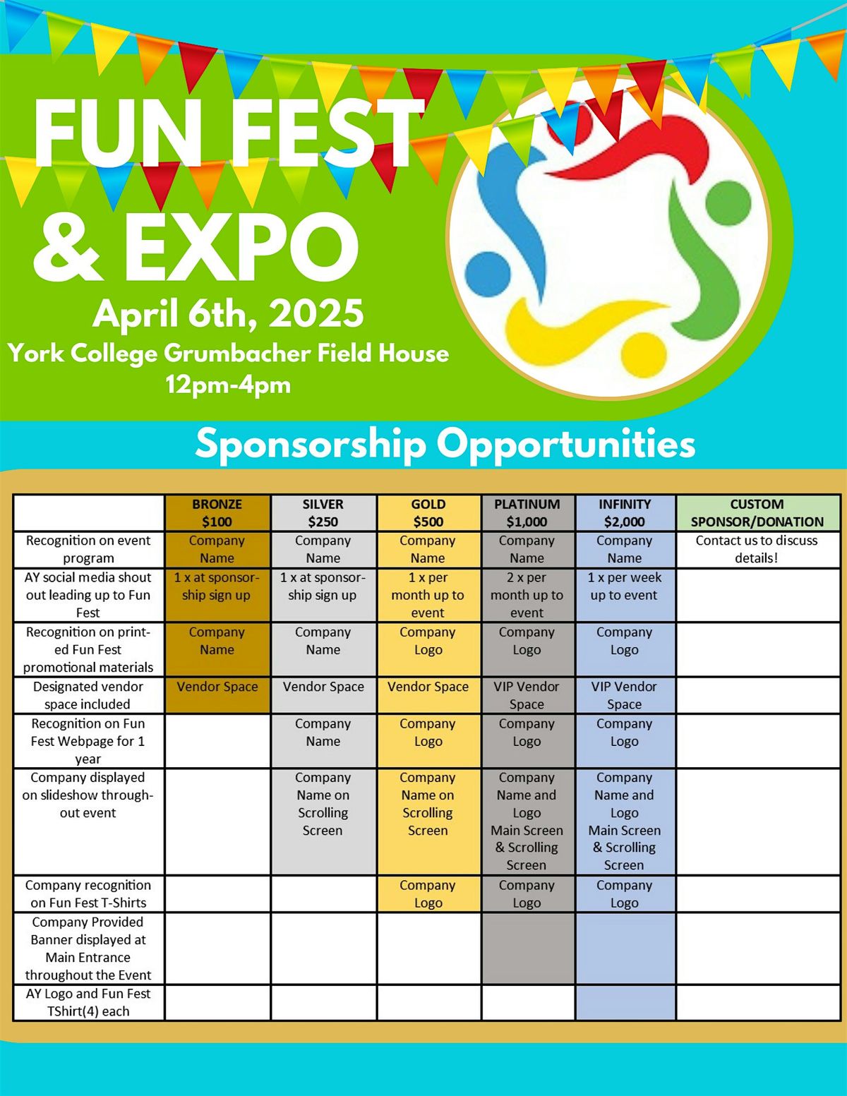 Autism York's Fun Fest 2025 Sponsorships