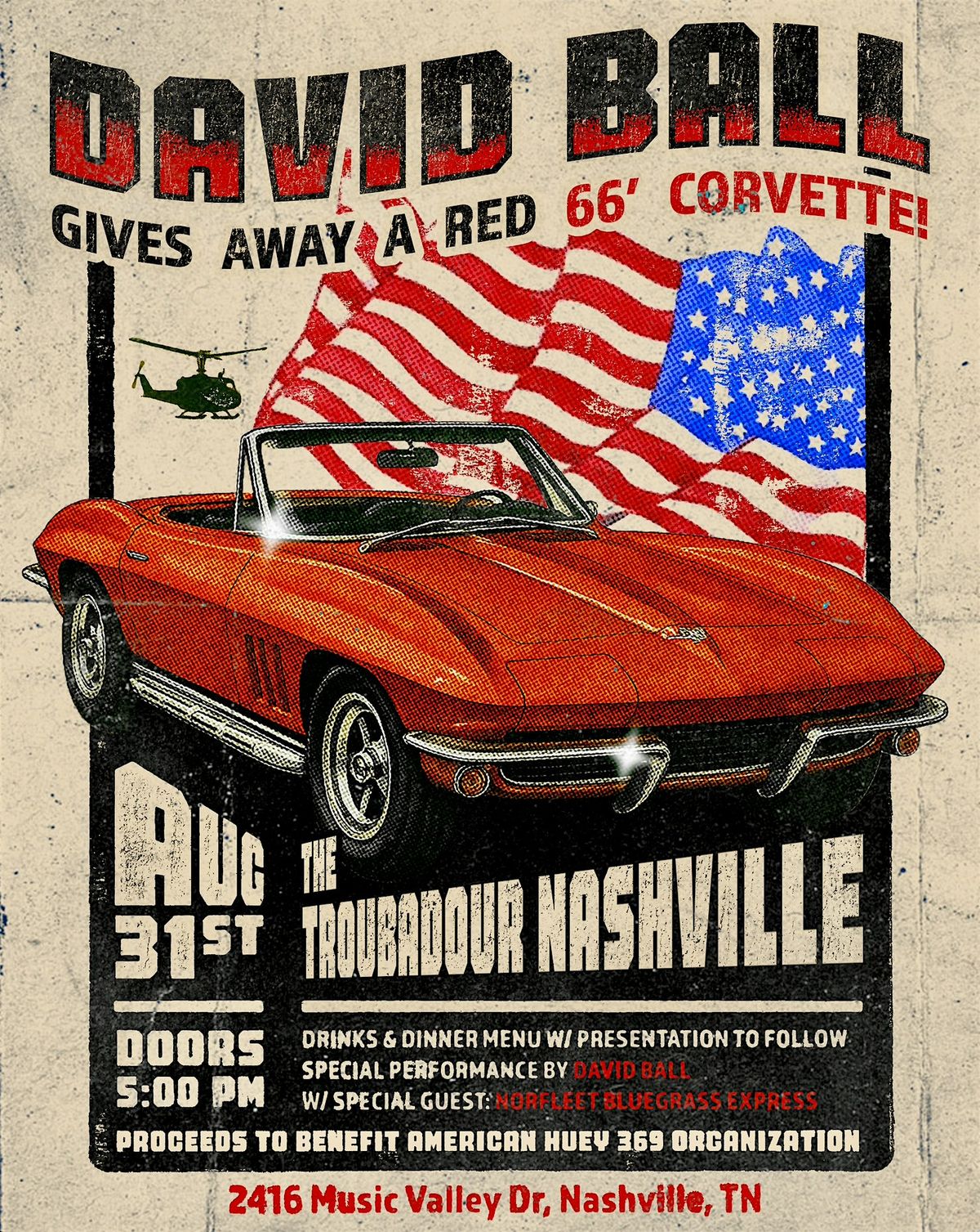 David Ball Gives Away A '66 Corvette - Live at The Troubadour Nashville