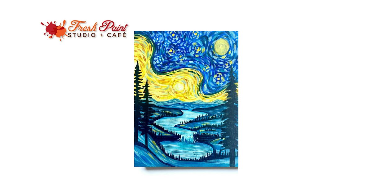 Van Gogh-Inspired Paint & Sip Night: Starry Night in the Mountains