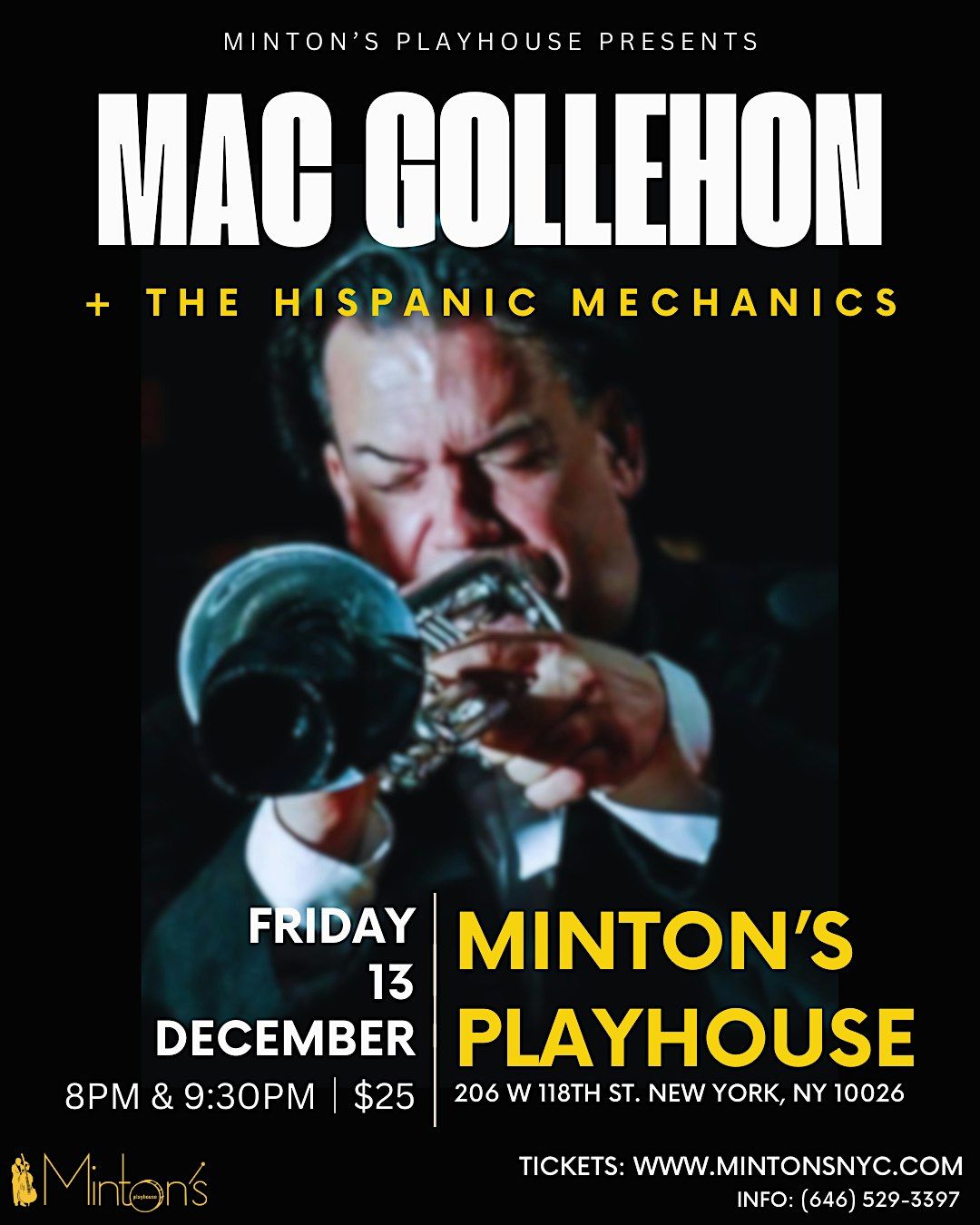 Sun. 01\/19: Mac Gollehon & the Hispanic Mechanics @ Minton's Playhouse NYC