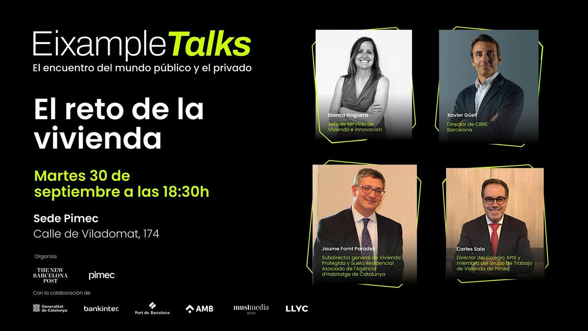 Eixample Talks: el encuentro del mundo p\u00fablico y privado