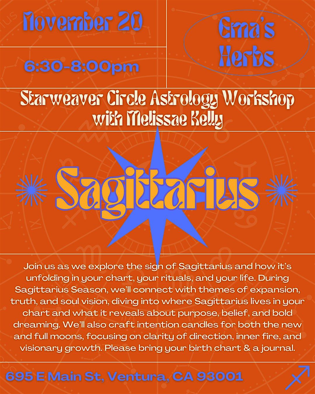 Starweaver Circle Astrology Workshop: Sagittarius with Melissae Kelly