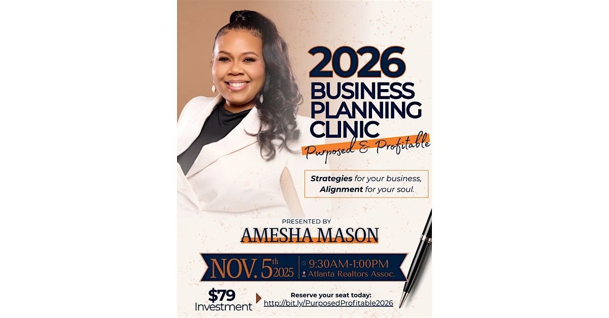 2026 Business Planning Clinic for Realtors: Purposed and Profitable
