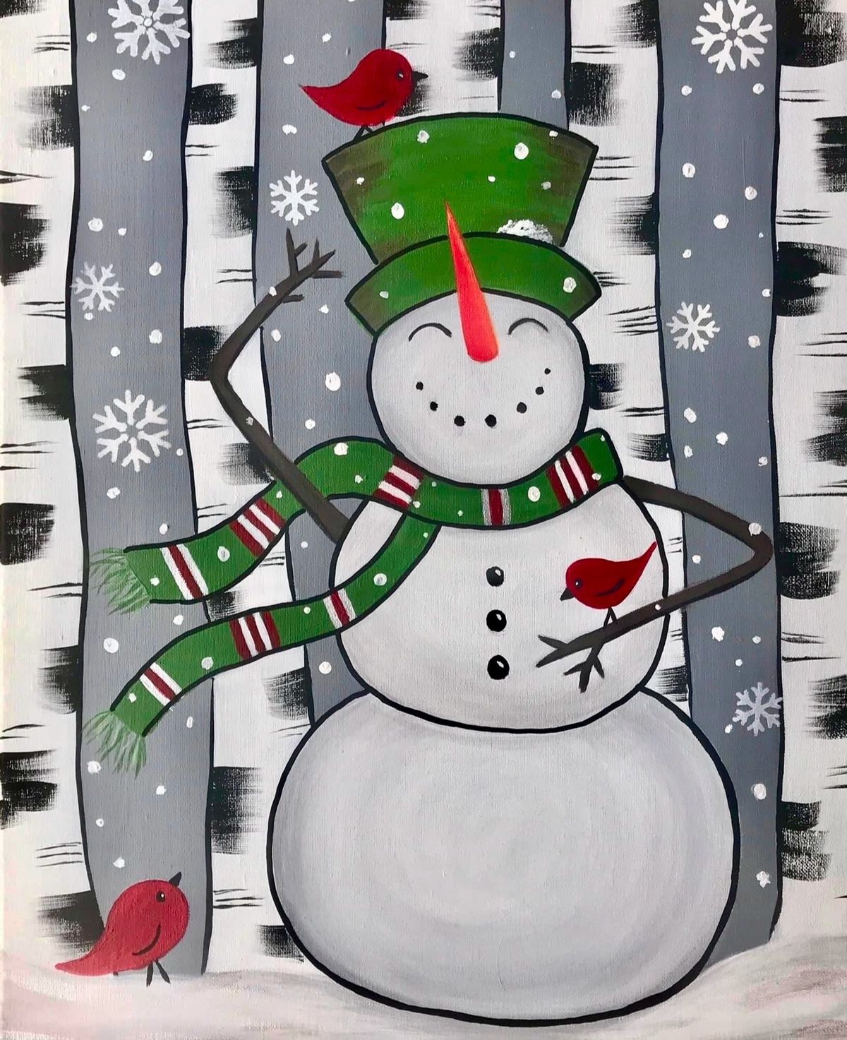 Festive Snowman Painting Night