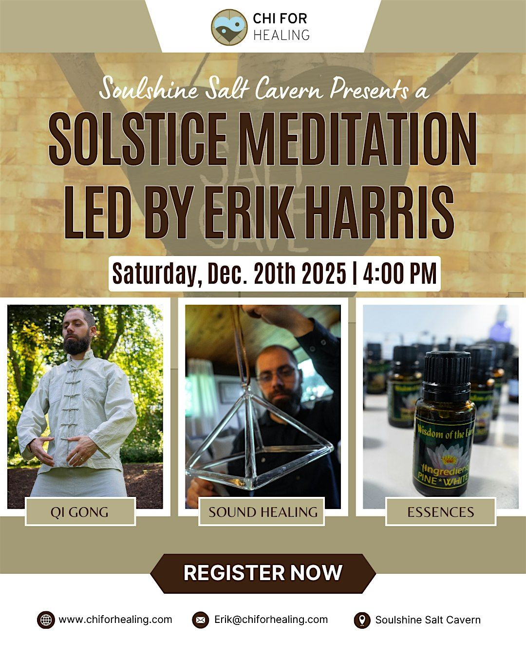 Winter Solstice Meditation in Salt Cave-Qi Gong, Sound Healing, & Essences