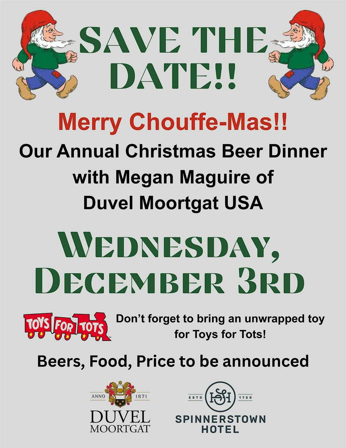 Our Annual Chouffe-Mas Christmas Beer Dinner