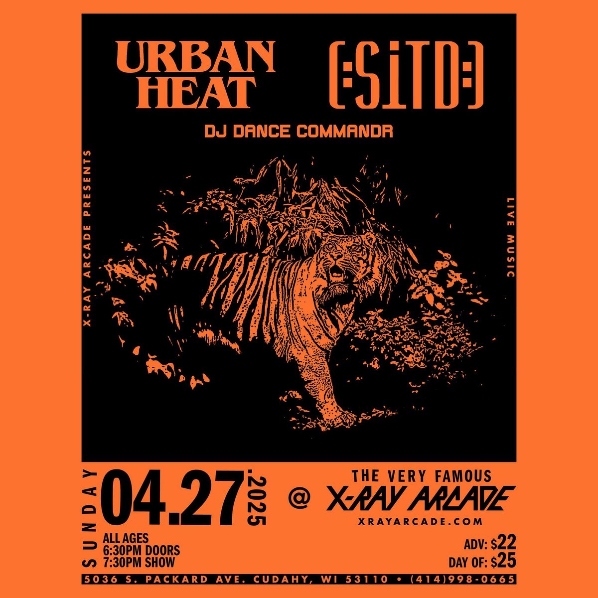 URBAN HEAT \/ [:SITD:] \/ DJ DANCE COMMANDR @ X-RAY ARCADE