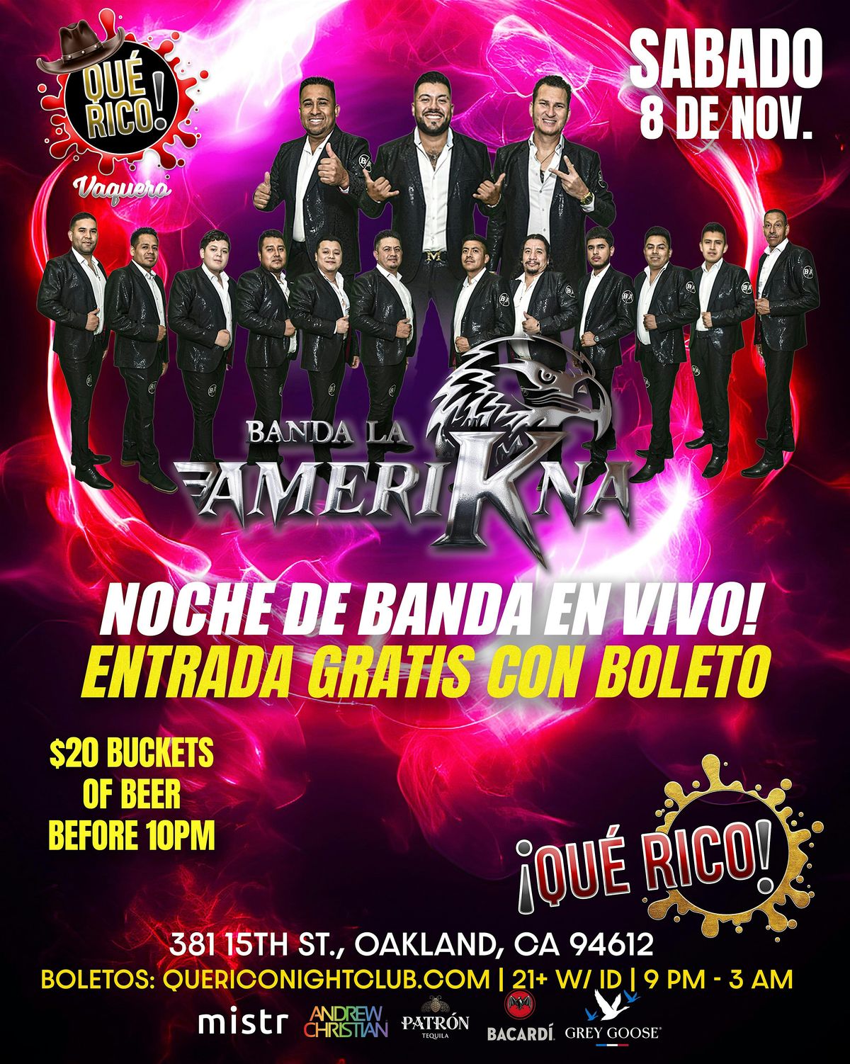 Banda en Vivo! Entrada Gratis con Boleto