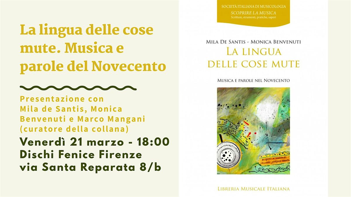 Presentazione "La lingua delle cose mute"