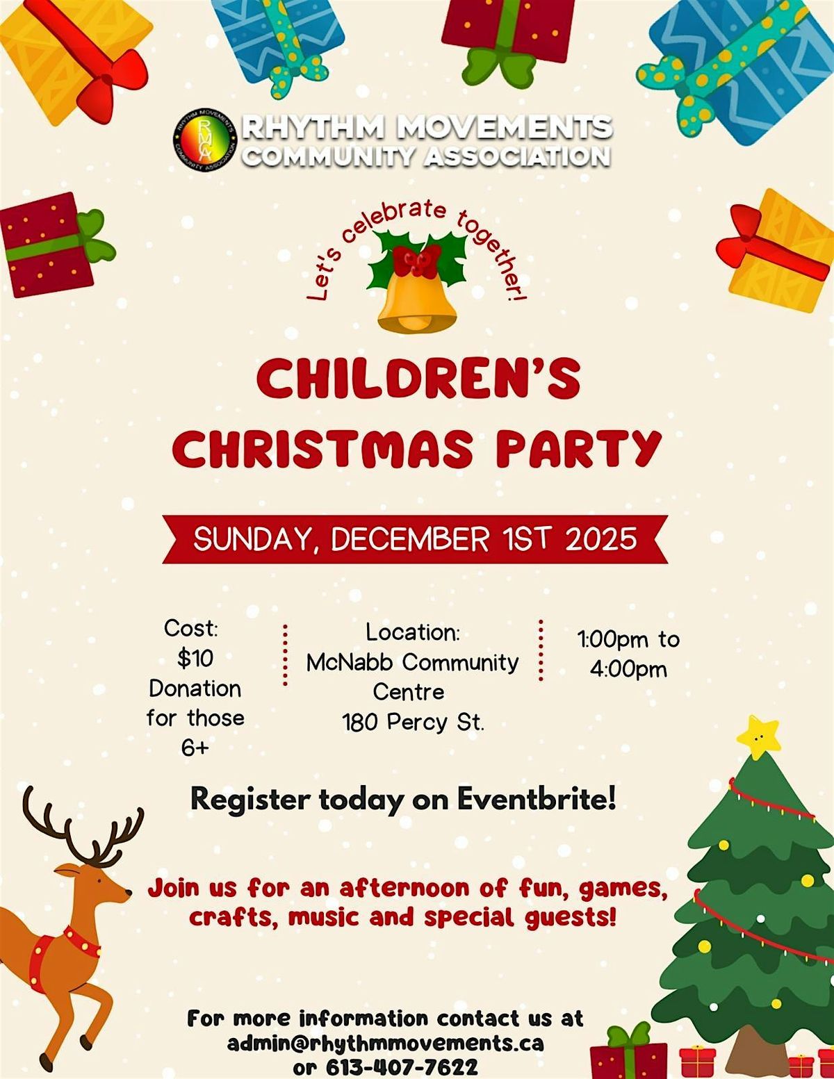 Rhythm Movements  Annual Children's Christmas Party