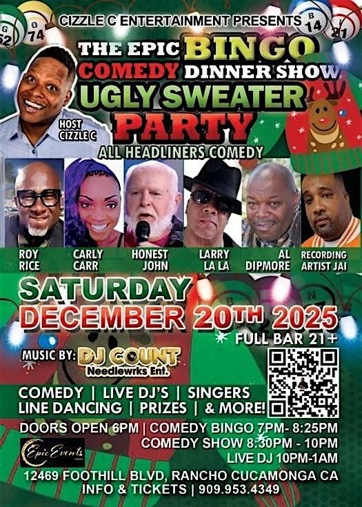 The Epic Bingo Comedy Dinner Show Ugly Sweater Party