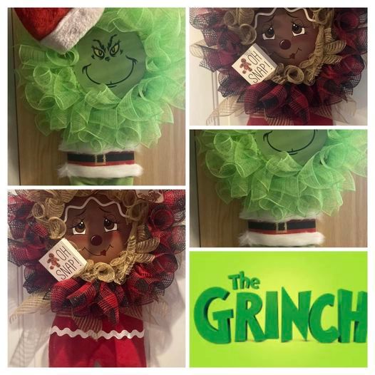 Grinch or Gingerbread Girl Wreath!!!!