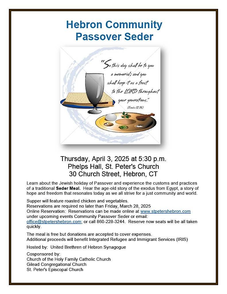 Hebron Community Passover Seder