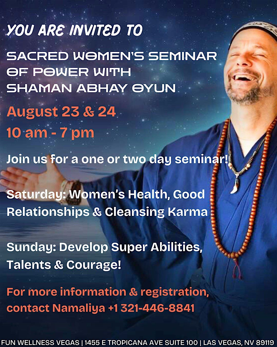 Women's Seminar with Shaman Abhay Oyun!