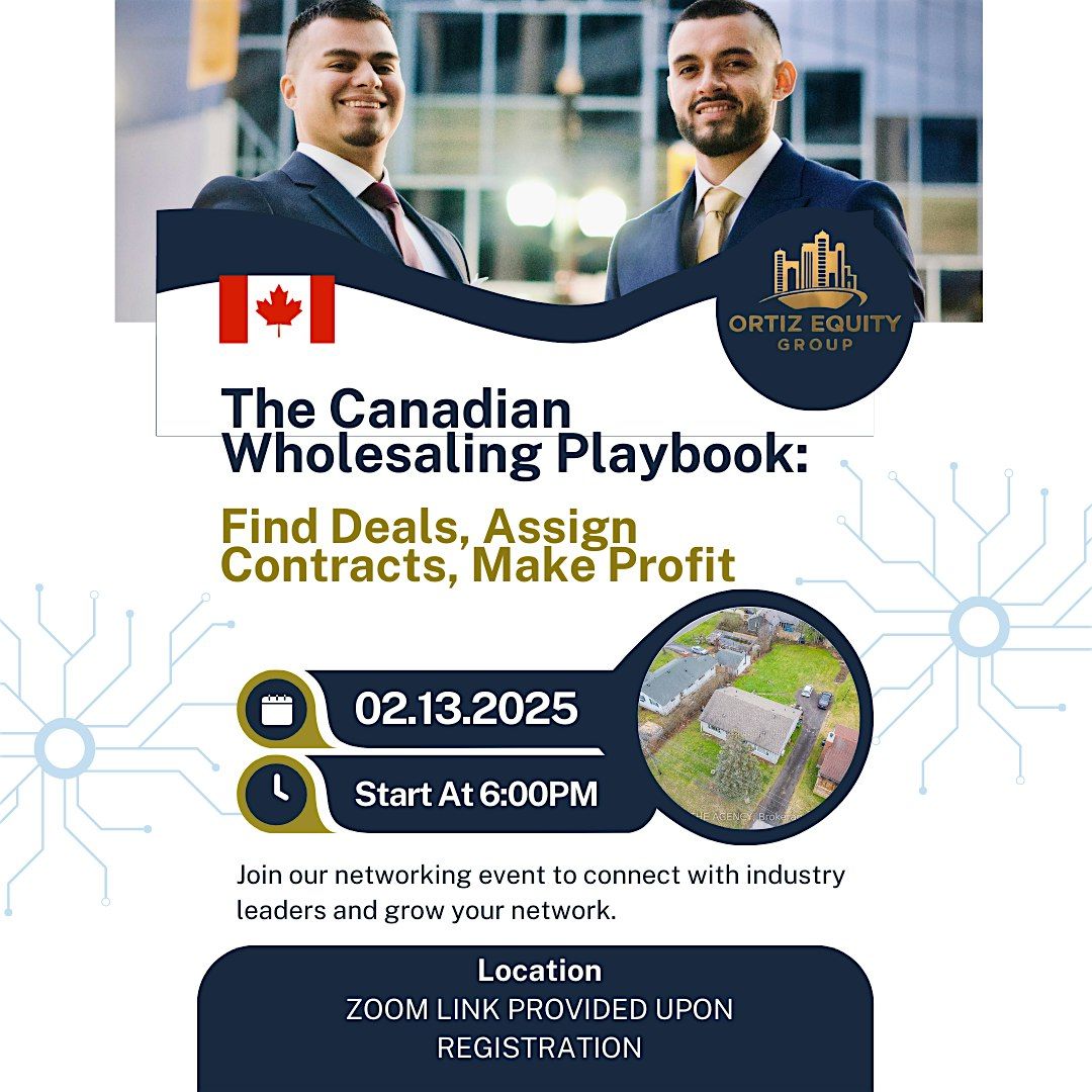 Wholesale Real Estate Canada in person Event