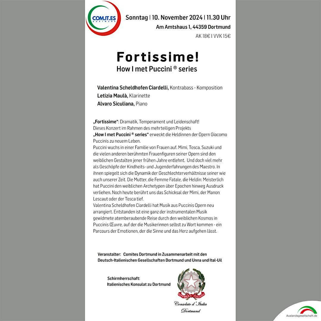 Fortissime! Dramatik, Temperament und Leidenschaft!