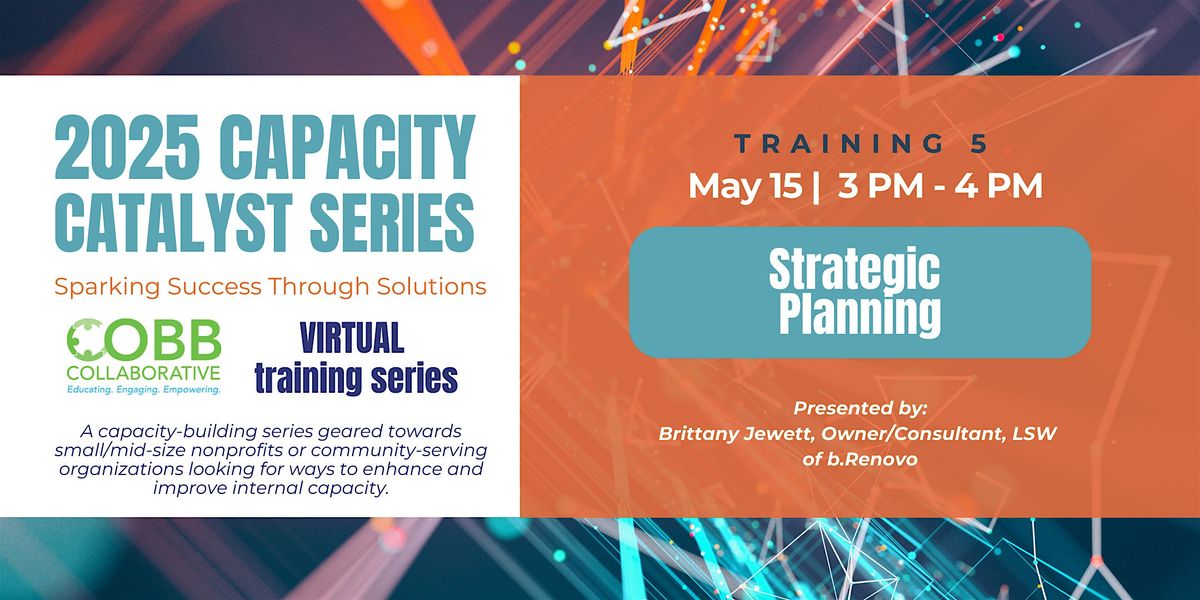 Capacity Catalyst Series: Training 5 \u2013 Strategic Planning