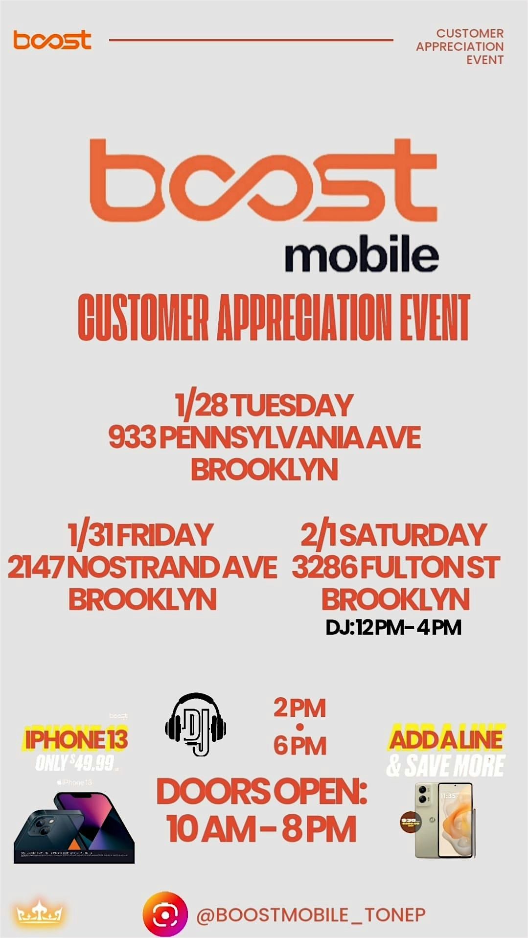 Boost Mobile's Customer Appreciation Event in Brooklyn