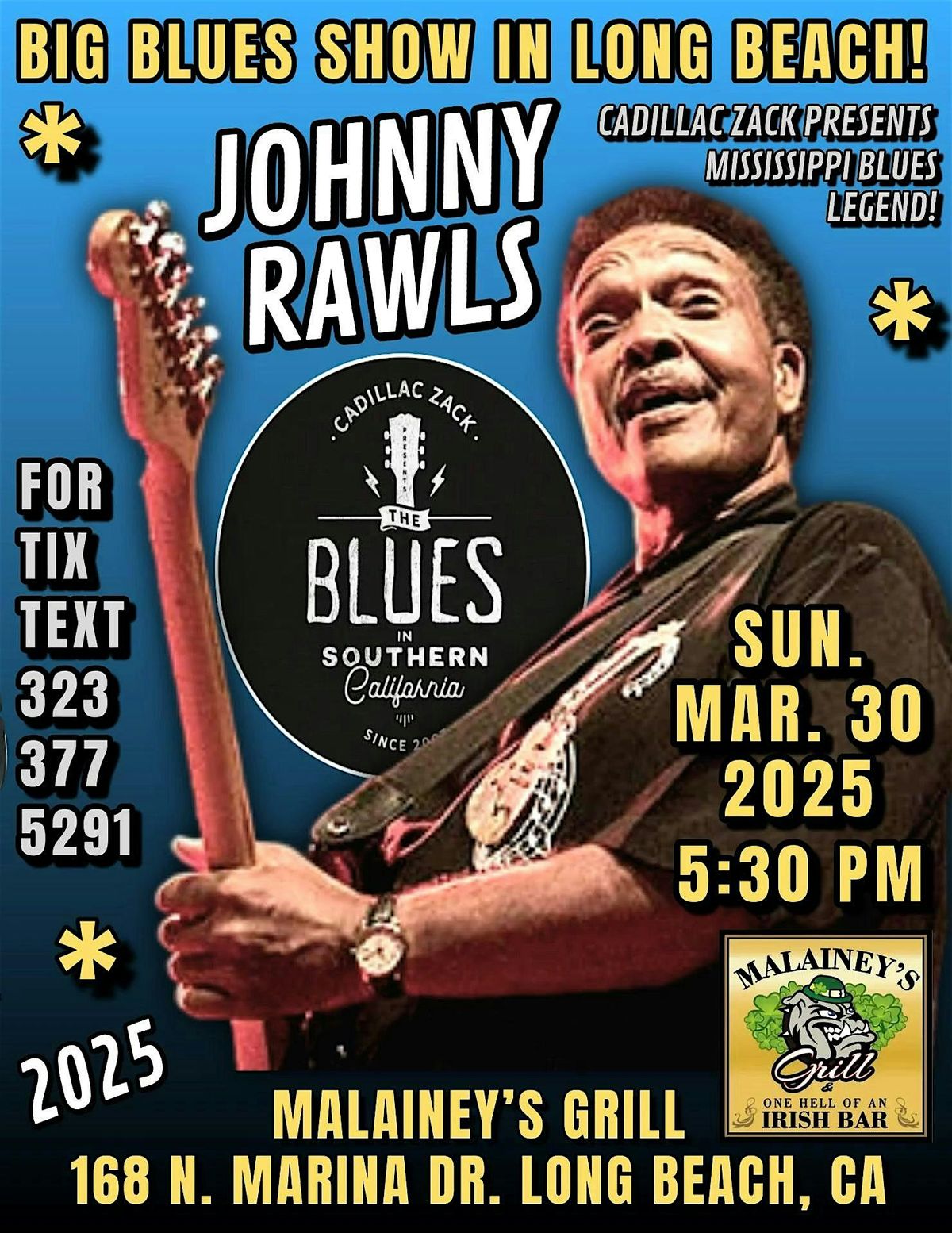 JOHNNY RAWLS - Mississippi Soul Blues Legend - in  LONG BEACH!