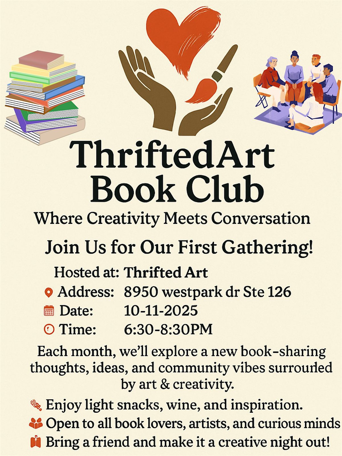\u2728 Join Our Book Club @ ThriftedArt! \ufe0f\u2728