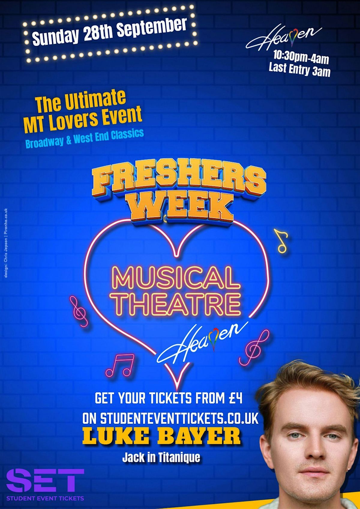 MUSICAL THEATRE FRESHERS RAVE @ HEAVEN - SUNDAY 28TH SEPTEMBER