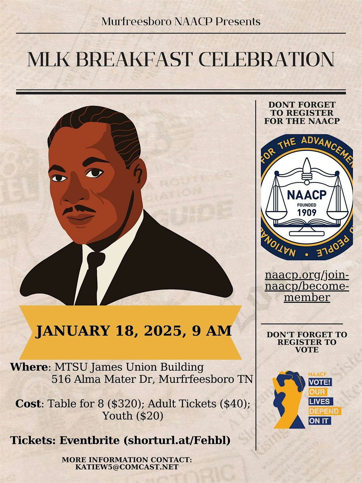 Murfreesboro NAACP: MLK Breakfast Celebration