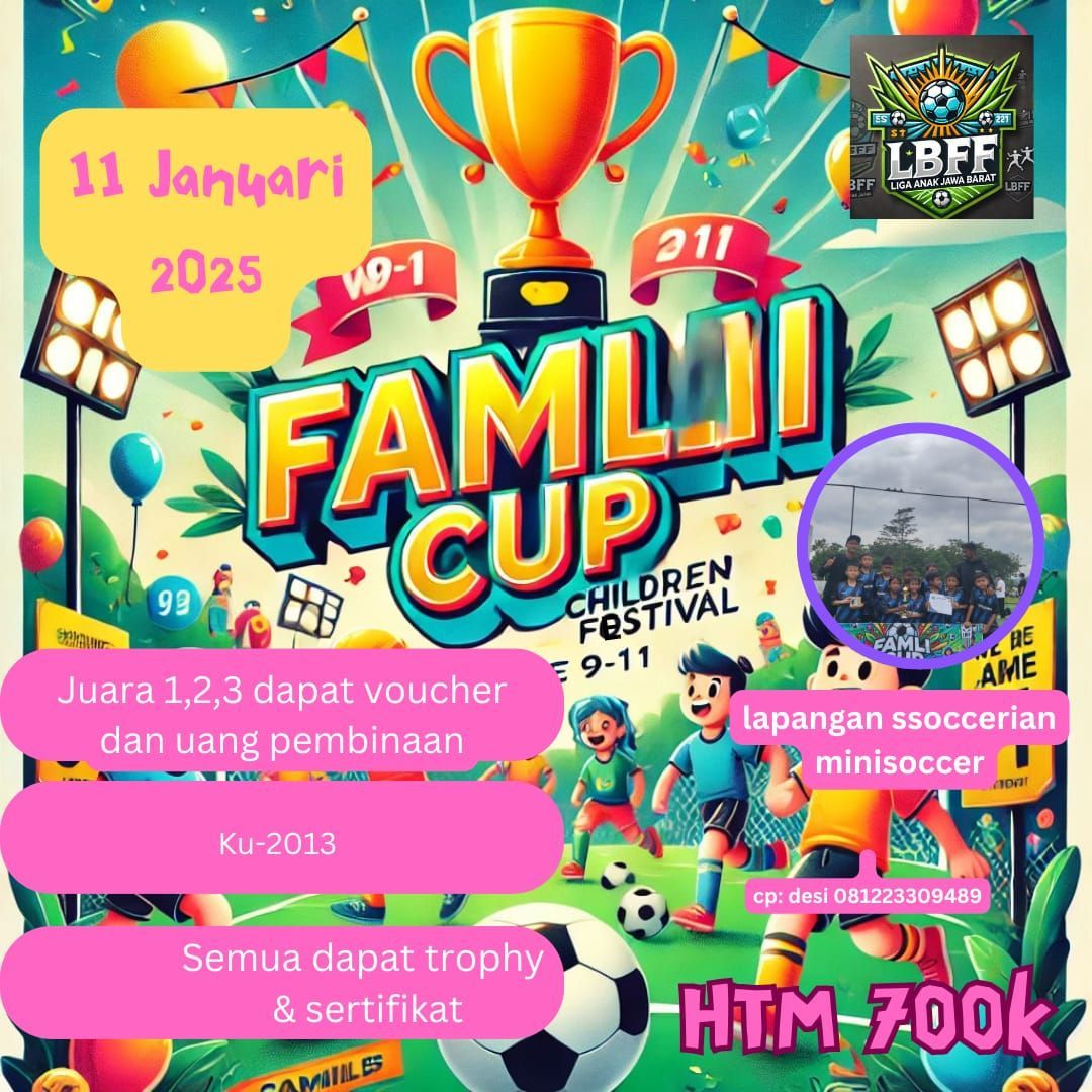 famili cup festival bola anak kiu2013