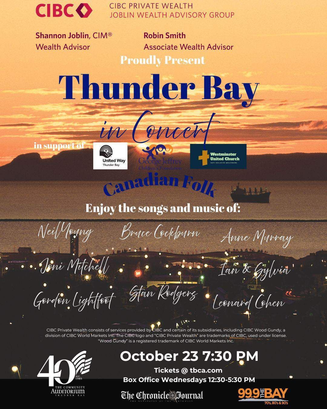 Thunder Bay In Concert Canadian Folk