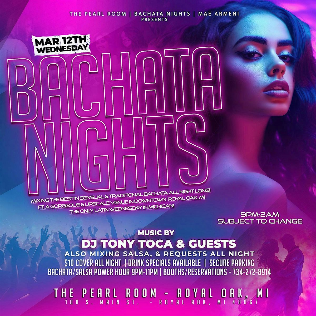 Bachata Nights at The Pearl Room (Royal Oak, MI)