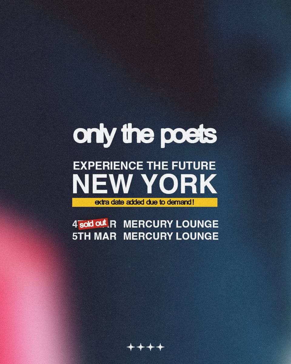 Only the Poets at Mercury Lounge - NY