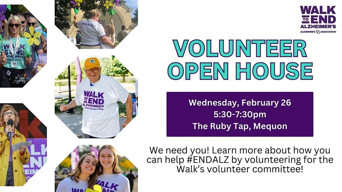 Volunteer Open House - Walk to End Alzheimer's of Ozaukee County