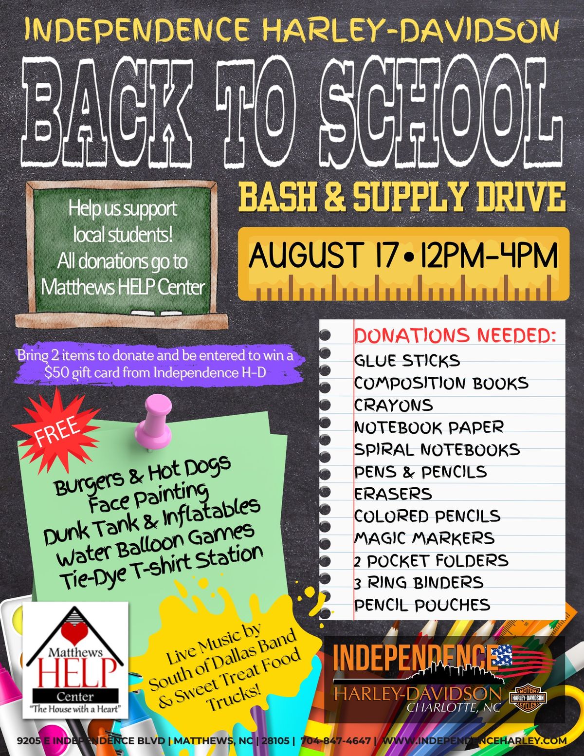 Back to School Bash & Supply Drive 
