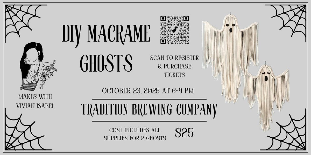 DIY Macrame Ghosts