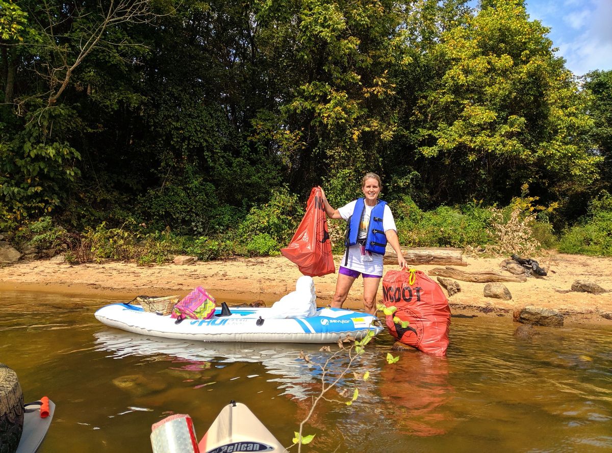 River Cleanup by Boat - Shore Cleanup, too!