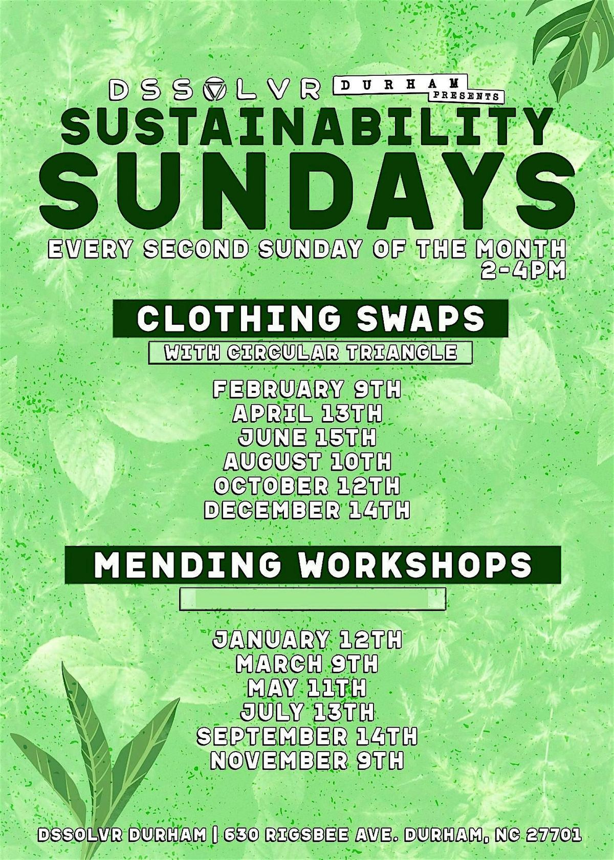 Mending Workshops at DSSOLVR Durham