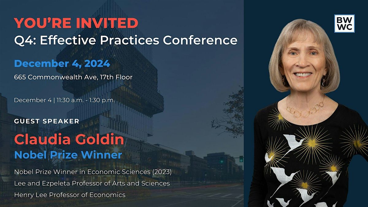 A Conversation with Nobel Prize Winner Dr. Claudia Goldin