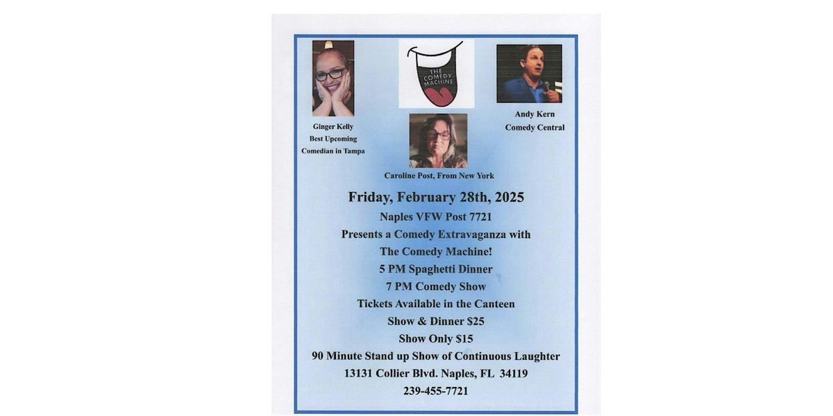 Naples VFW Presents a Comedy Extravaganza with Professionals