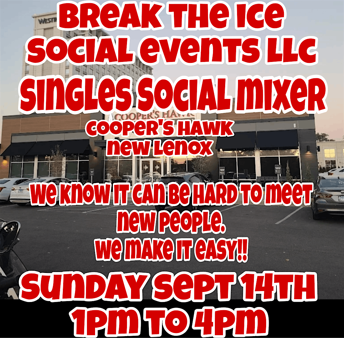 Singles Social Mixer New Lenox Cooper's Hawk