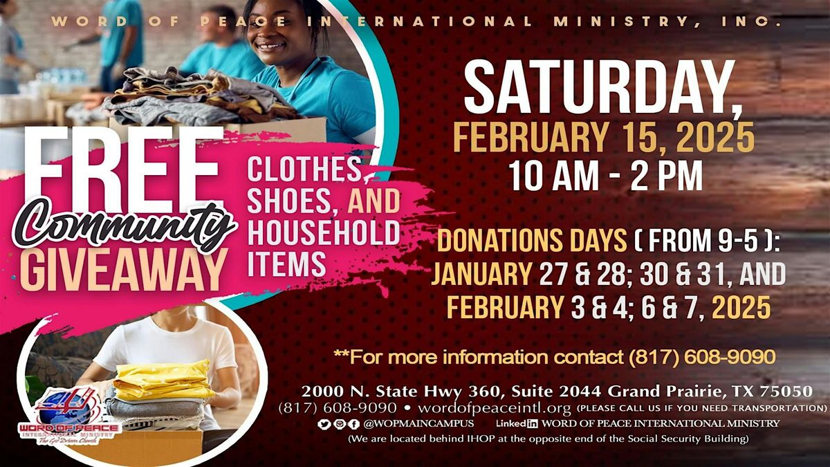 Community Clothes & Household Goods Giveaway