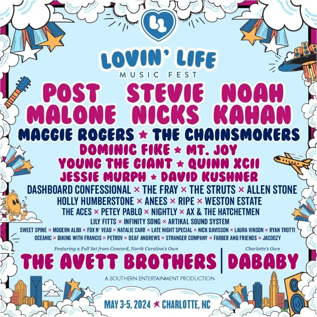 Lovin' Life Music Fest - (3 Day Pass) with Dave Matthews Band, Gwen Stefani, Benson Boone, & more!