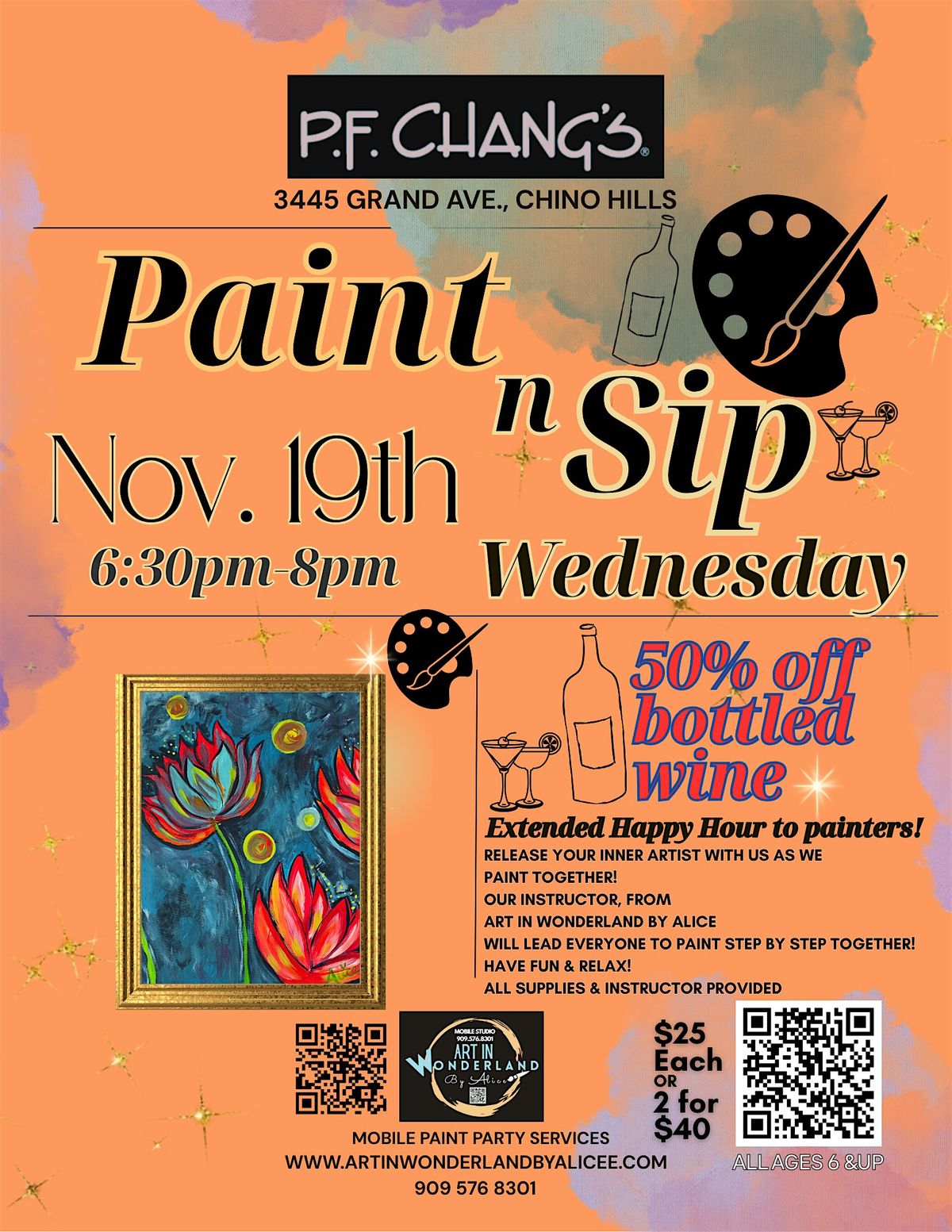 Paint n Sip PF Changs Chino Hills