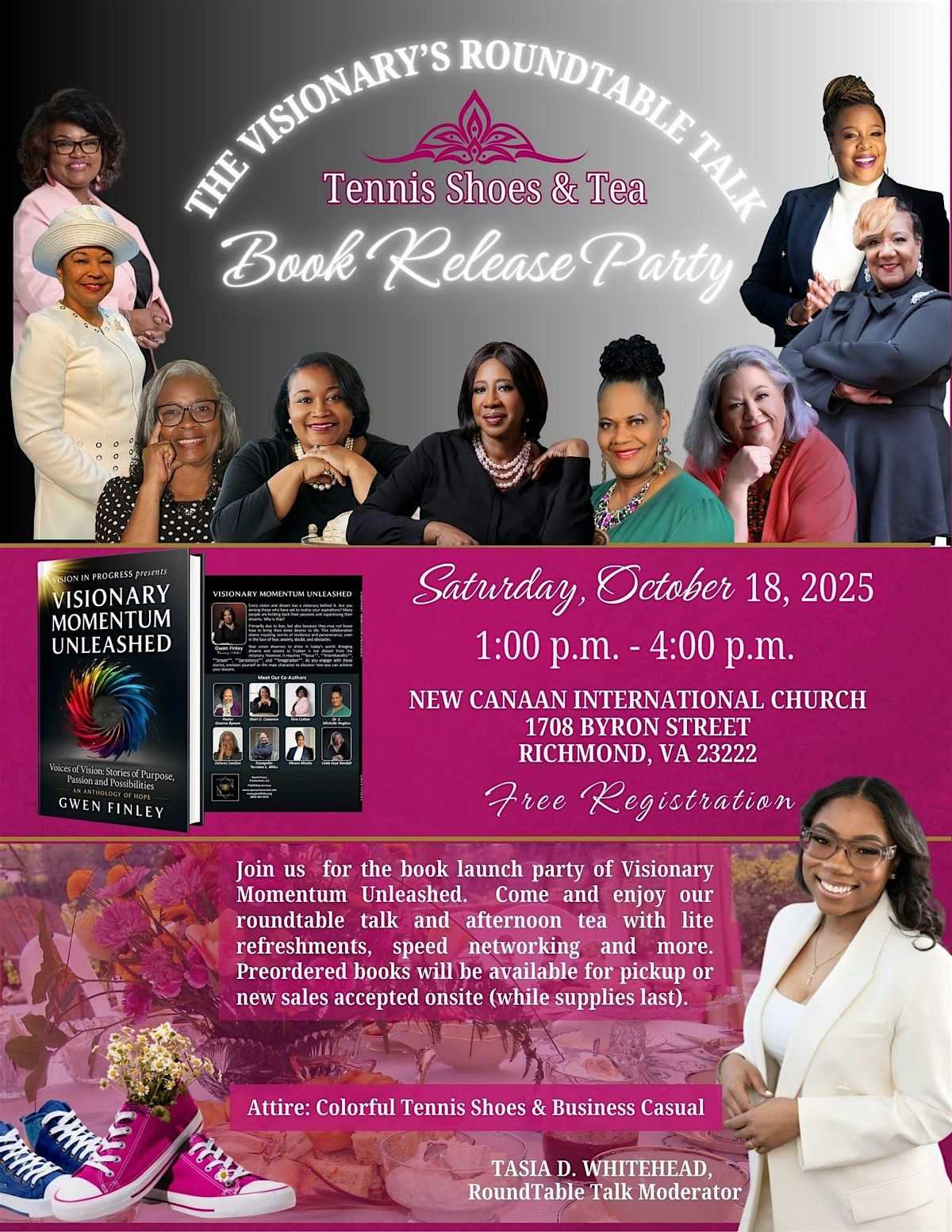 The Visionary's Roundtable Talk - Tennis Shoes & Tea - Book Release Party