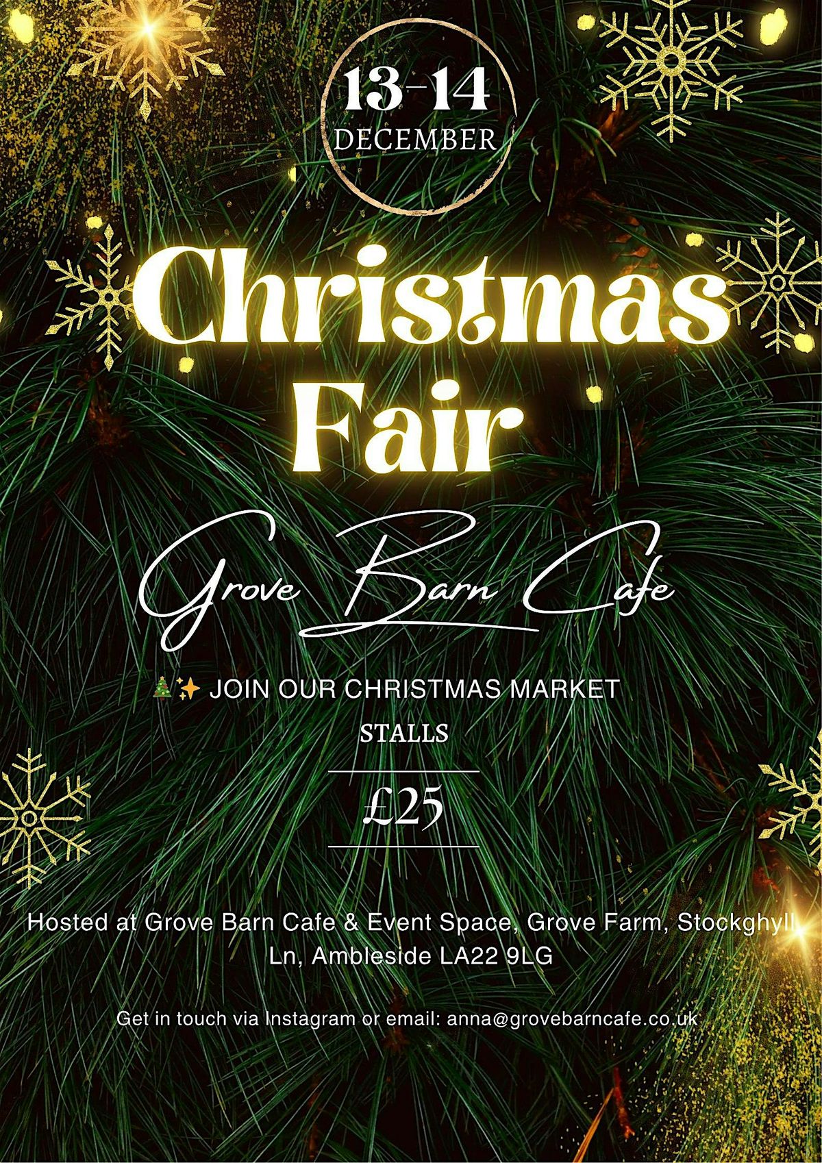 Book a Stall in our Christmas Fair