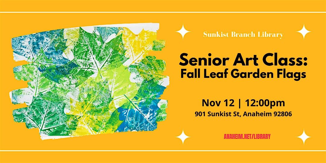 Senior Art Class: Fall Leaf Garden Flags